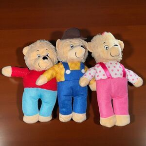 PBS Berenstain Bears Brother Bear, Sister Bear & Papa Bear Plush 6” P13